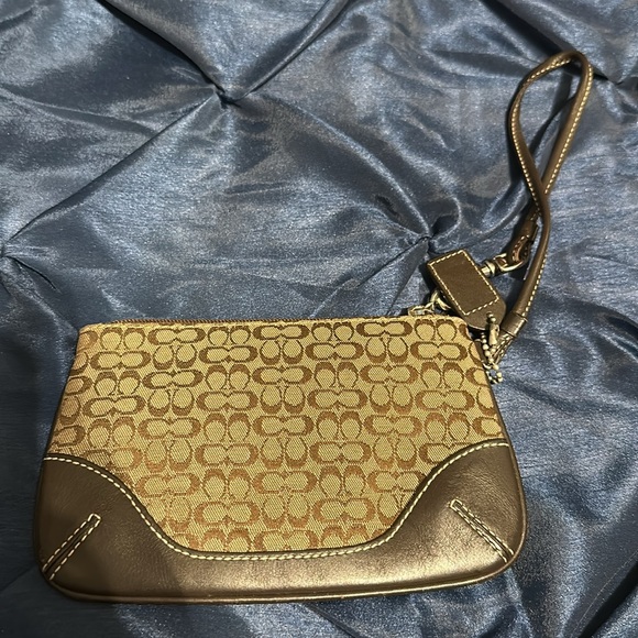 Coach Signature Fabric Wristlet - Picture 2 of 3